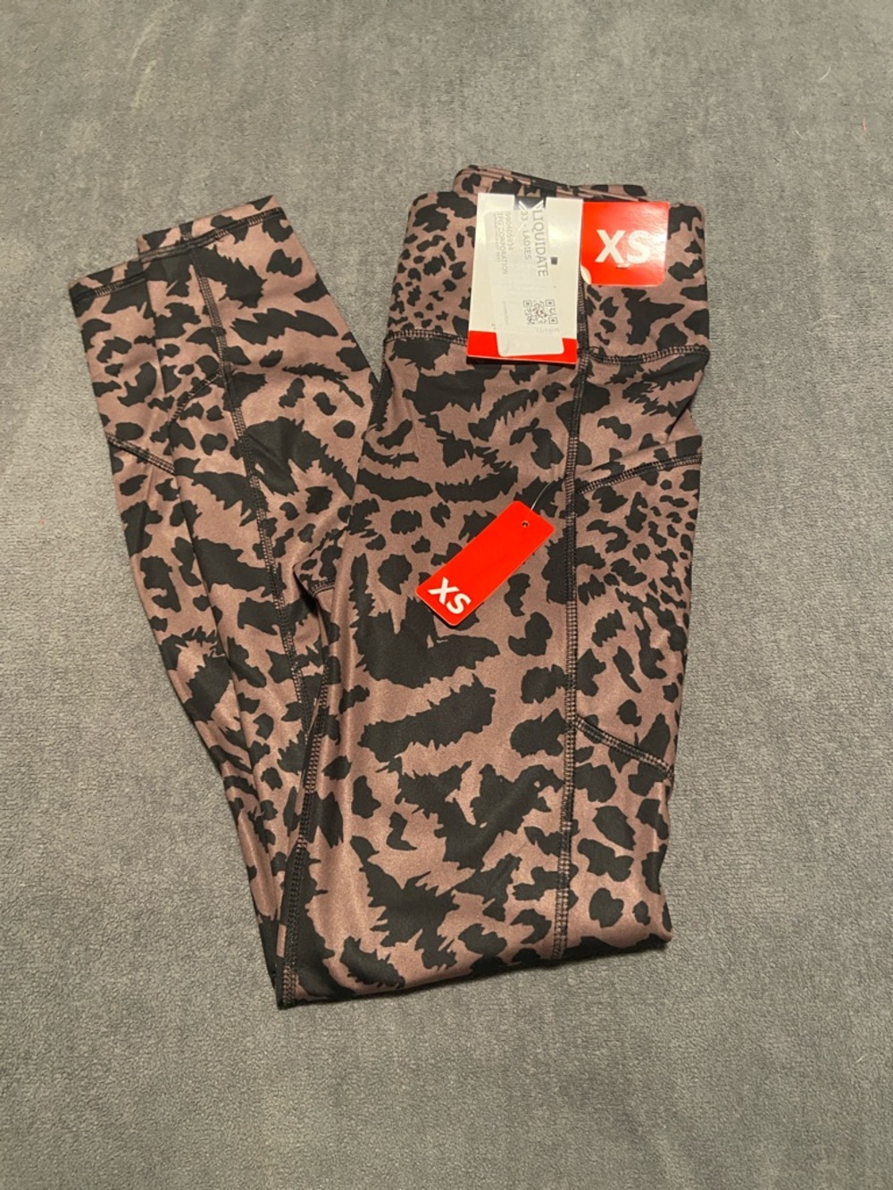Animal Print Leggings in a Brown and Black - XS